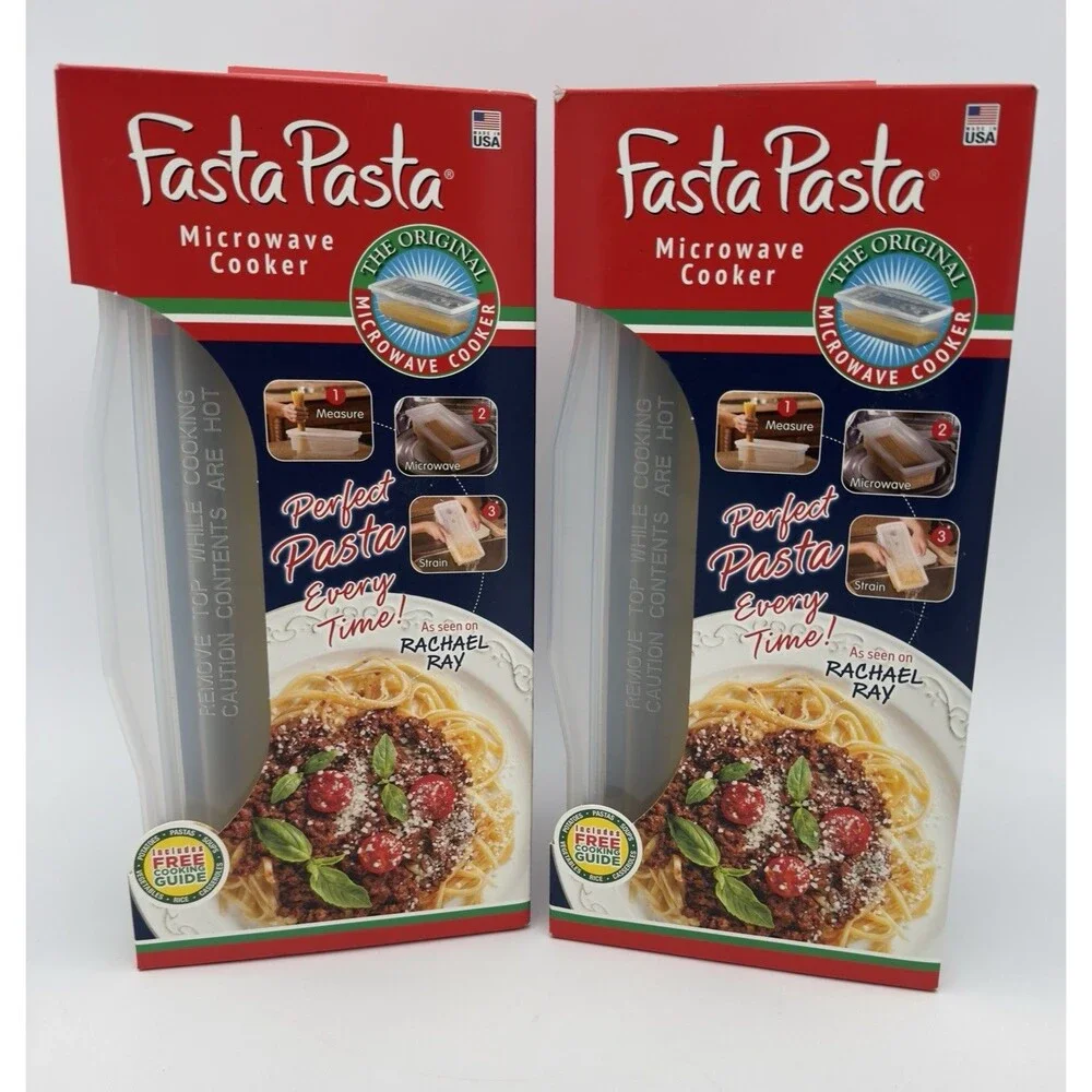 FASTA PASTA MICROWAVE COOKER & STRAINER  SEEN ON RACHEL RAY Perfect Pasta  New!